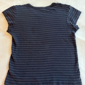 Brandy Melville Striped Navy Blue T-Shirt